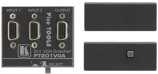 Kramer Electronics THE HIGH QUALITY PT-201VGA 2X1 VGA SWITCHER IS A MICRO-SIZED MECHANICAL SWITCHER