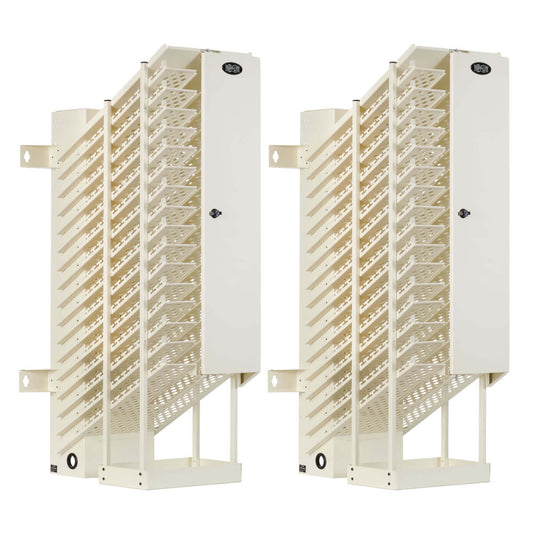 16-DEVICE AC CHARGING STATION TOWERS FOR CHROMEBOOKS - OPEN FRAME, WHITE, 2 PACK