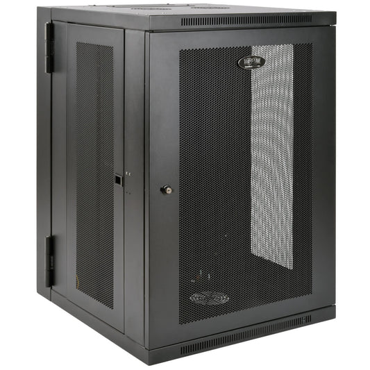 18U WALL MOUNT RACK ENCLOSURE SERVER CABINET SWINGING HINGED DOOR DEEP