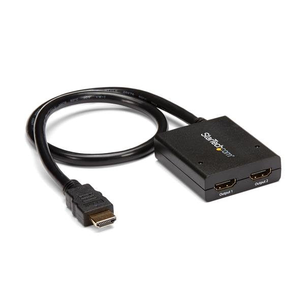 SPLIT AN HDMI AUDIO/VIDEO SOURCE TO TWO SEPARATE HDMI DISPLAYS, WITH SUPPORT FOR