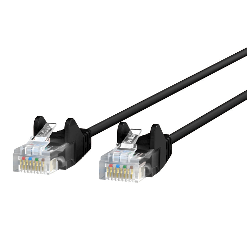 CE001B50-BLK-S - Belkin BELKIN CAT6 SLIM 28AWG CABLE -BLACK-50FT