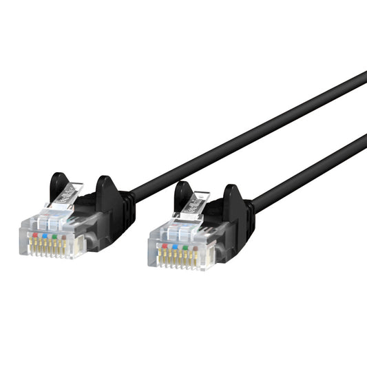 CE001B50-BLK-S - Belkin BELKIN CAT6 SLIM 28AWG CABLE -BLACK-50FT