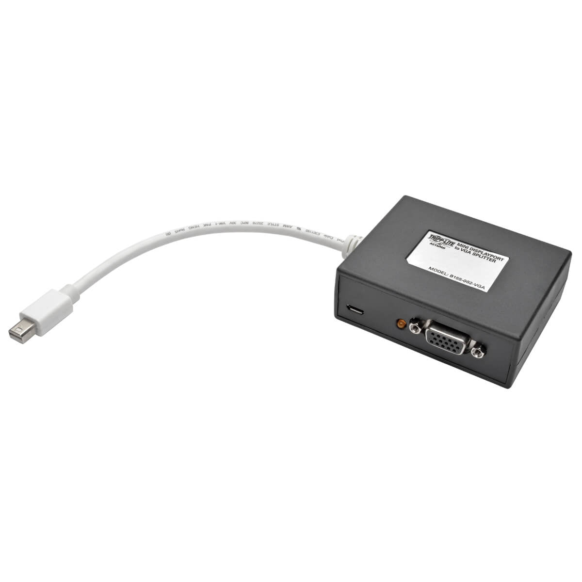 2-PORT MINI DISPLAYPORT TO VGA SPLITTER 1080P 1920X1080 60HZ TAA