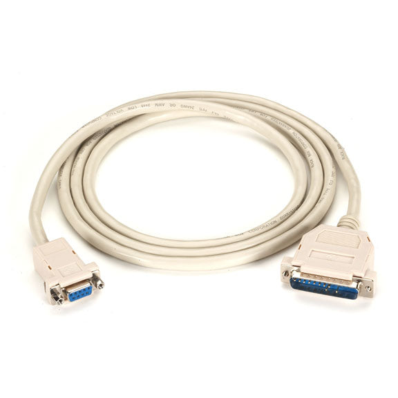 PREMIUM AT MODEM CABLE - DB9 FEMALE/DB25 MALE, 9-CONDUCTOR, 24 AWG, 50-FT. (15.2