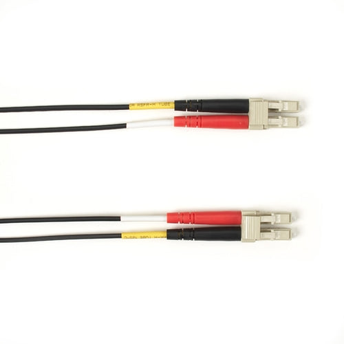 OM1 62.5/125 MULTIMODE FIBER OPTIC PATCH CABLE - LSZH, LC TO LC, BLACK, 2-M (6.5