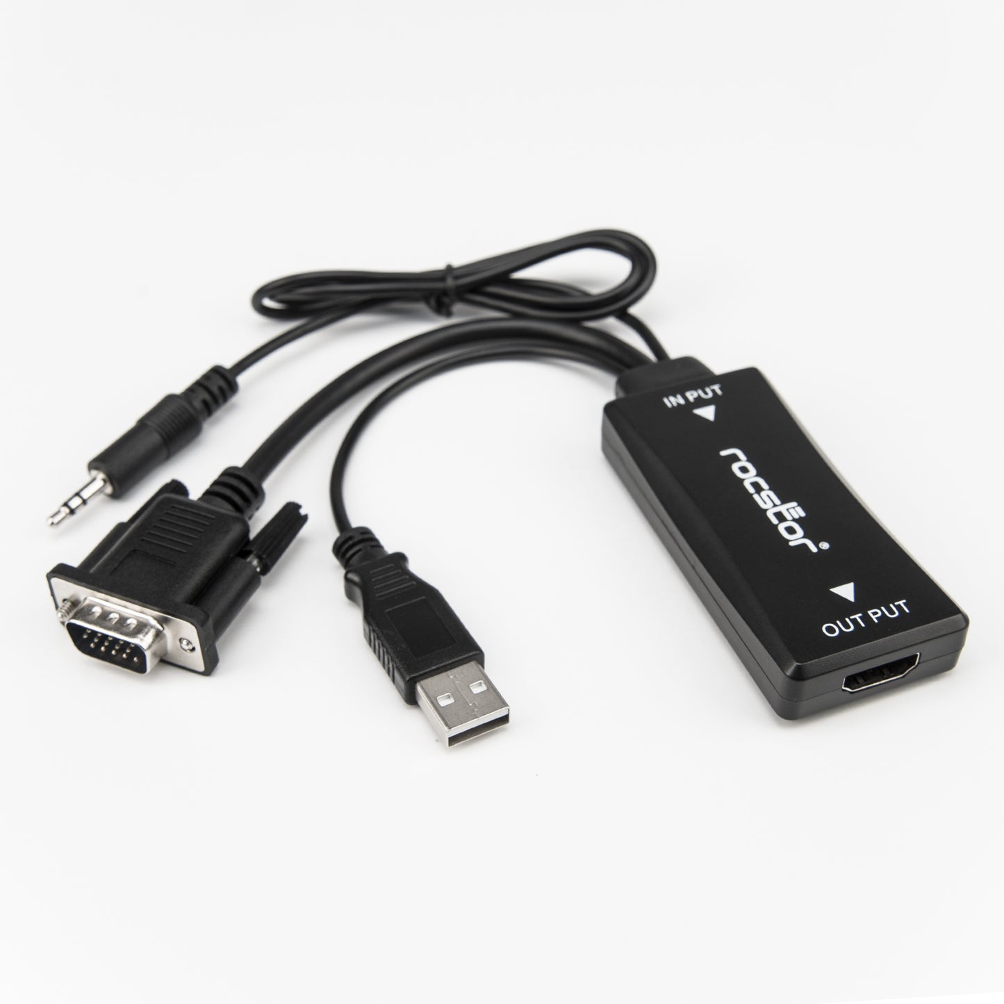 Y10A218-B1 - Rocstor VGA TO HDMI PORTABLE ADAPTER WITH USB AU