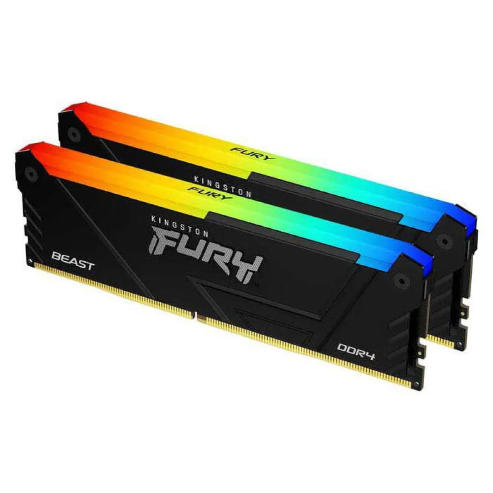 KF432C16BB2AK2/32 - Kingston FURY Beast RGB 32GB DDR4-3200 CL16 Desktop Memory