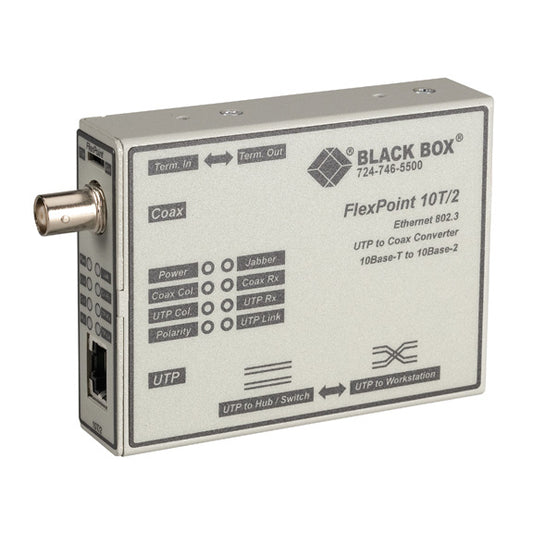 ETHERNET (10-MBPS) MEDIA CONVERTER - 10-MBPS COPPER TO 10-MBPS THINNET, GSA, TAA