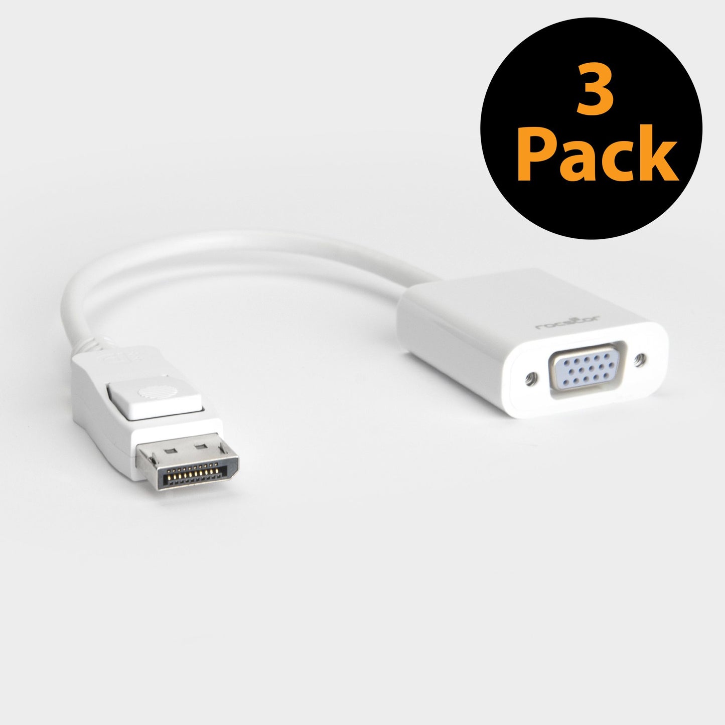 Y10A102-W1-3PK - Rocstor DISPLAYPORT TO VGA ADAPTER