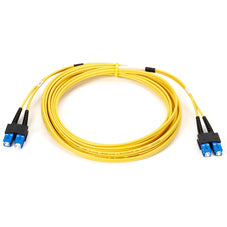 OS2 9/125 SINGLEMODE FIBER OPTIC PATCH CABLE - OFNR PVC, SC TO SC, YELLOW, 30-M