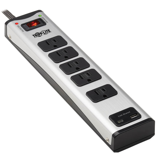 Tripp Lite TLM506USBC surge protector Black, Silver 5 AC outlet(s) 120 V 72" (1.83 m)