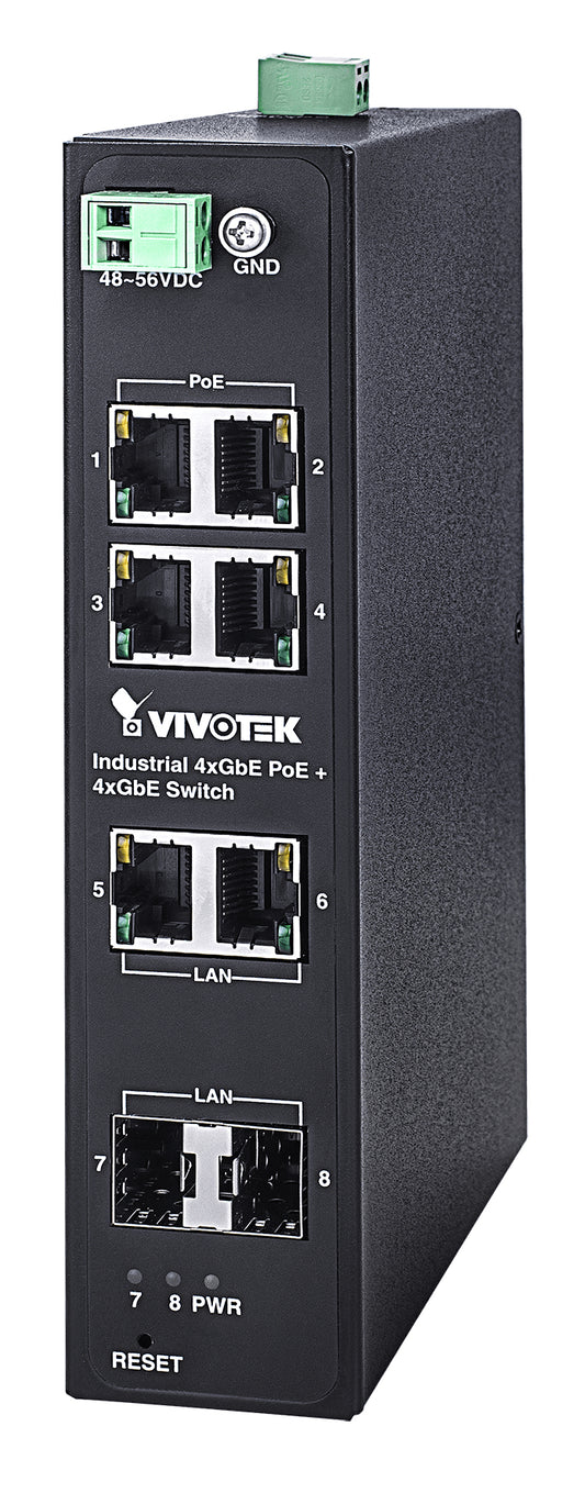 AW-IHT-0800 - Vivotek INDMEDIACNVER 4XGE POE+2XGE UTP+2XGE SFP