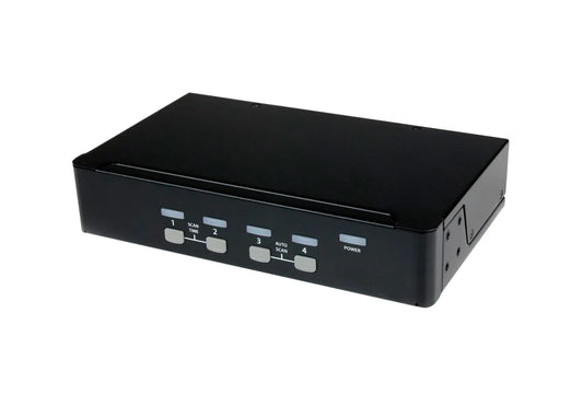 B004-DUA4-K-R - Tripp Lite 4-PORT DESKTOP COMPACT DVI/USB KVM SWITCH W/ AUDIO & CABLES