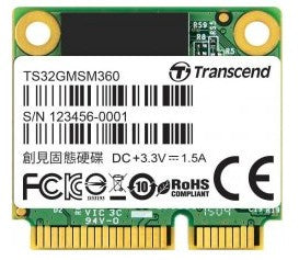 Transcend TS32GMSM360 internal solid state drive mSATA 32 GB Serial ATA III MLC