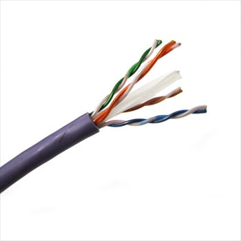 T2404L6P-PL - Weltron 1000FT PURPLE PLENUM CAT6 SOLID 550MHZ