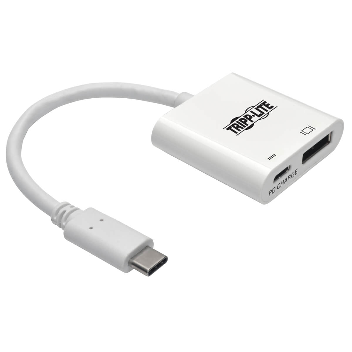 Tripp Lite U444-06N-DP8WC video cable adapter 5.98" (0.152 m) USB Type-C DisplayPort + USB Type-C White