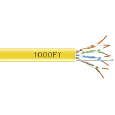 CAT5E 350-MHZ SOLID ETHERNET BULK CABLE - UNSHIELDED (UTP), CMP PLENUM, YELLOW,