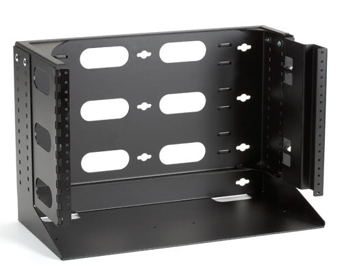 WALLMOUNT RACK - 6U, 12-24 , TAPPED RAILS HOLES, 75-LB. CAPACITY, GSA, TAA