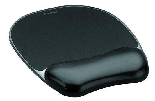 9112101 - Fellowes CRYSTALS GEL MOUSEPAD WRIST SUPPORT BLACK