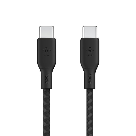 CAB014BT2MBK - Belkin 100W BRAIDED USB-C BRAIDED CABLE, BLACK, 2M