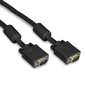 VGA VIDEO CABLE FERRITE CORE - MALE/MALE, BLACK, 20-FT. (6.0-M)