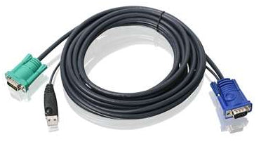 G2L5205U - iogear KVM CABLE - 15 PIN HD D-SUB (HD-15);USB - MALE - 15 PIN HD D-SUB (HD-15) - MALE