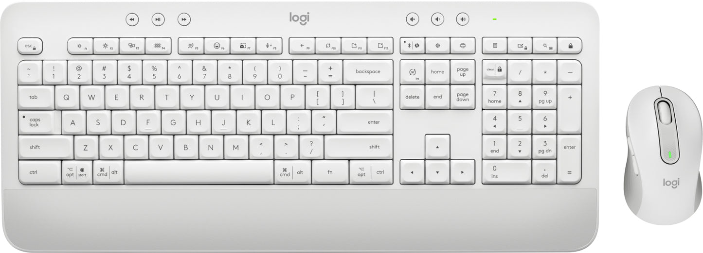 Logitech Signature MK650 Combo For Business keyboard Mouse included RF Wireless + Bluetooth QWERTY US English White