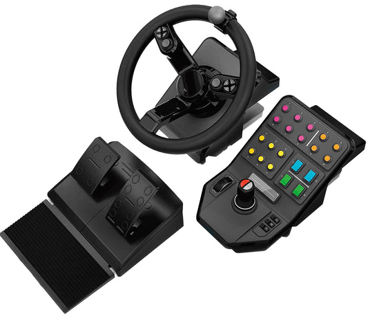 Logitech G Heavy Equipment Bundle (Farm Sim Controller) Black USB Steering wheel + Pedals Analogue PC