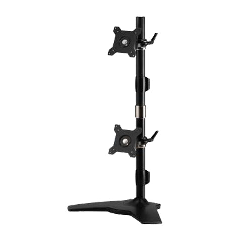 AMR2SV - Amer Networks DUAL MONITOR VERTICAL STAND MOUNT SUPPORT 75MM OR 100MM VESA MAXIMUM MONITOR SUP