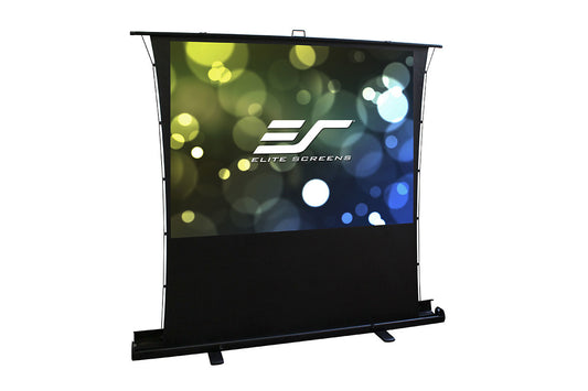 FT90XWV - Elite Screens EZCINEMA TAB TENSION, MANUAL FLOOR PULL UP WITH SCISSOR BACK PROJE