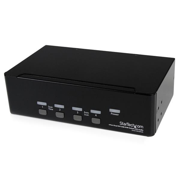 StarTech.com SV431DD2DUA KVM switch Black