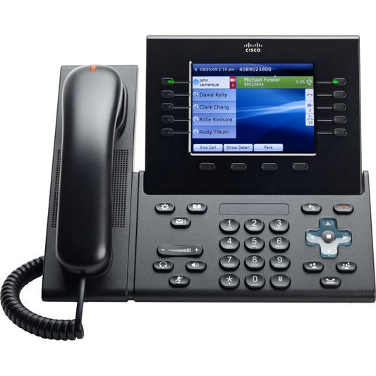 Cisco 8961, Refurbished IP phone Charcoal 5 lines LCD