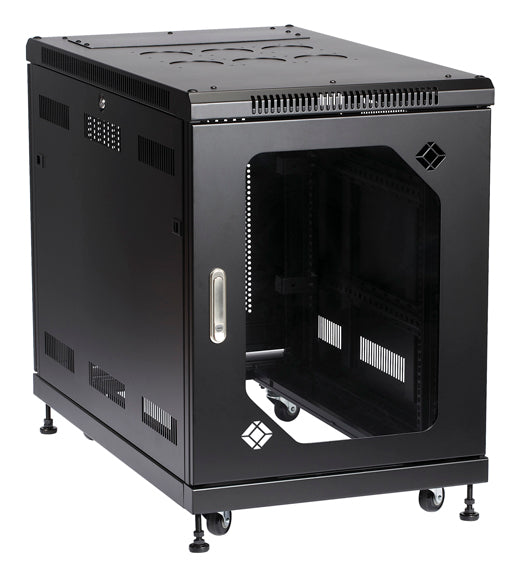 SERVER CABINET - 15U, 24"W X 40"D, TEMP GLASS, GSA, TAA