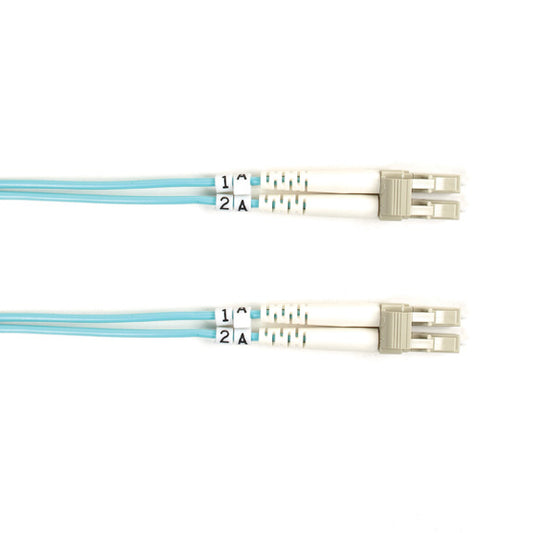 FO10G-001M-LCLC - Black Box OM3 50/125 MULTIMODE FIBER OPTIC PATCH CABLE - OFNR PVC LC TO LC AQUA 1-M