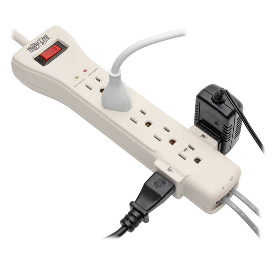 Tripp Lite SUPER7TEL15 surge protector White 7 AC outlet(s) 120 V 177.2" (4.5 m)