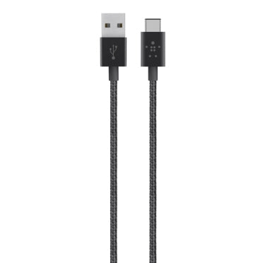 F2CU060BT04-BLK - Belkin CABLE,PREMIUM,USB-C/USB-A MIX METALIC,4 ,BLACK