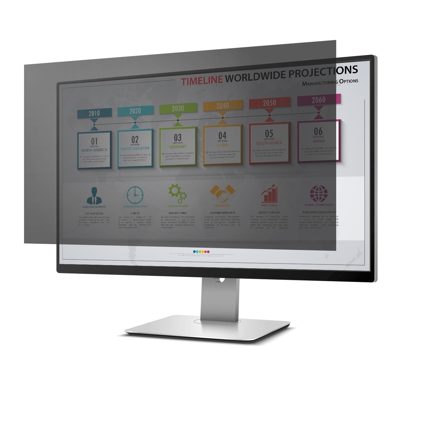 PV0002-B1 - Rocstor PRIVACYVIEW PRIVACY FILTER FOR 27 STANDA