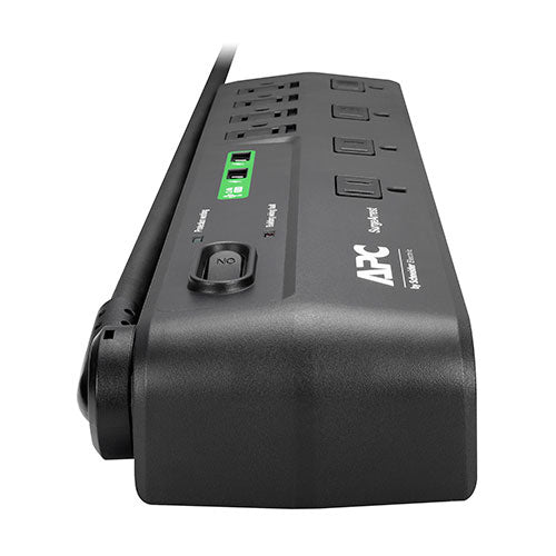 APC HOME OFFICE SURGEARREST 8 OUTLETS WITH 2 USB CHARGING PORTS (5V, 2.4A IN TOT