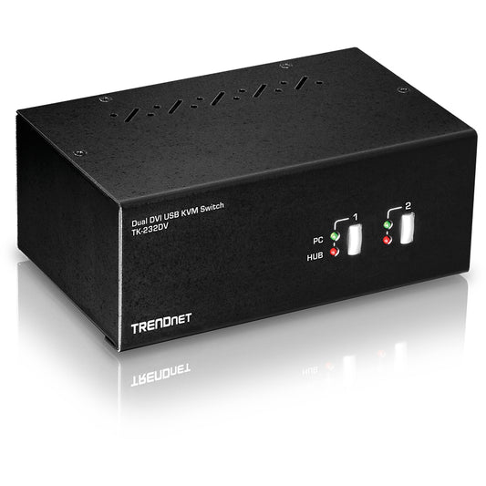 2-PORT DUAL MONITOR DVI KVM SWITCH