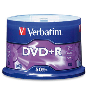 95037 - Verbatim VERBATIM DISK, DVD+R, 4.7GB, 16X, BRANDED SURFACE