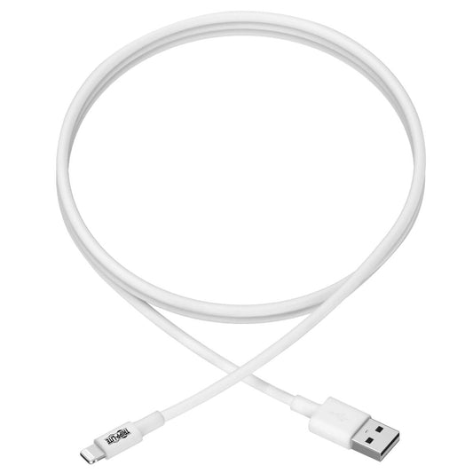 M100-003-WH - Tripp Lite 3FT LIGHTNING USB SYNC/CHARGE CABLE FOR APPLE IPHONE / IPAD WHITE 3 FT