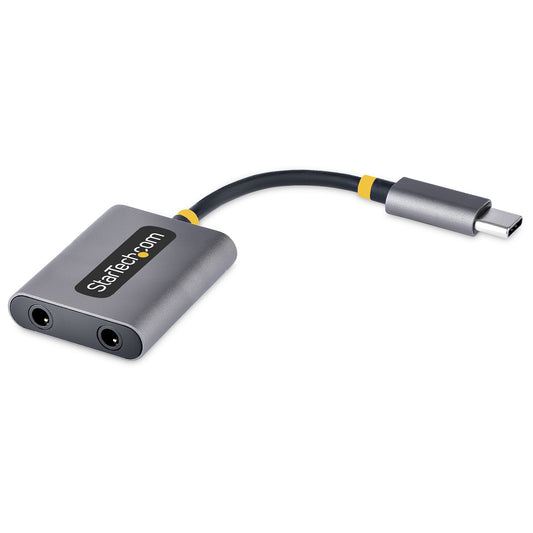 USBC-AUDIO-SPLITTER - StarTech.com USB-C HEADPHONE SPLITTER, USB TYPE C DUAL HEADSET ADAPTER W/MIC INPUT, USB C TO