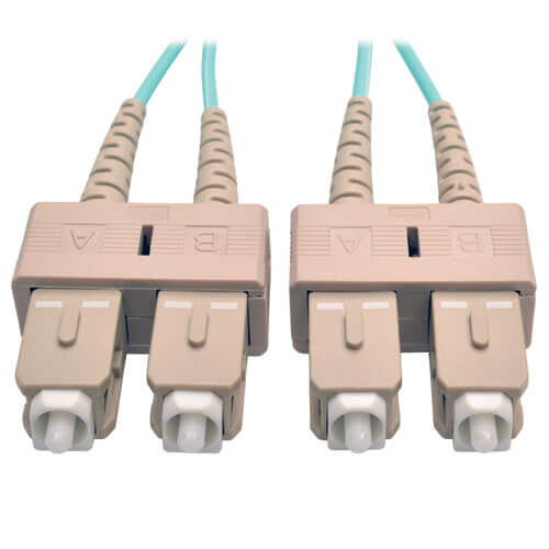 15M 10GB DUPLEX MULTIMODE 50/125 OM3 LSZH FIBER OPTIC PATCH CABLE SC/SC AQUA 50F