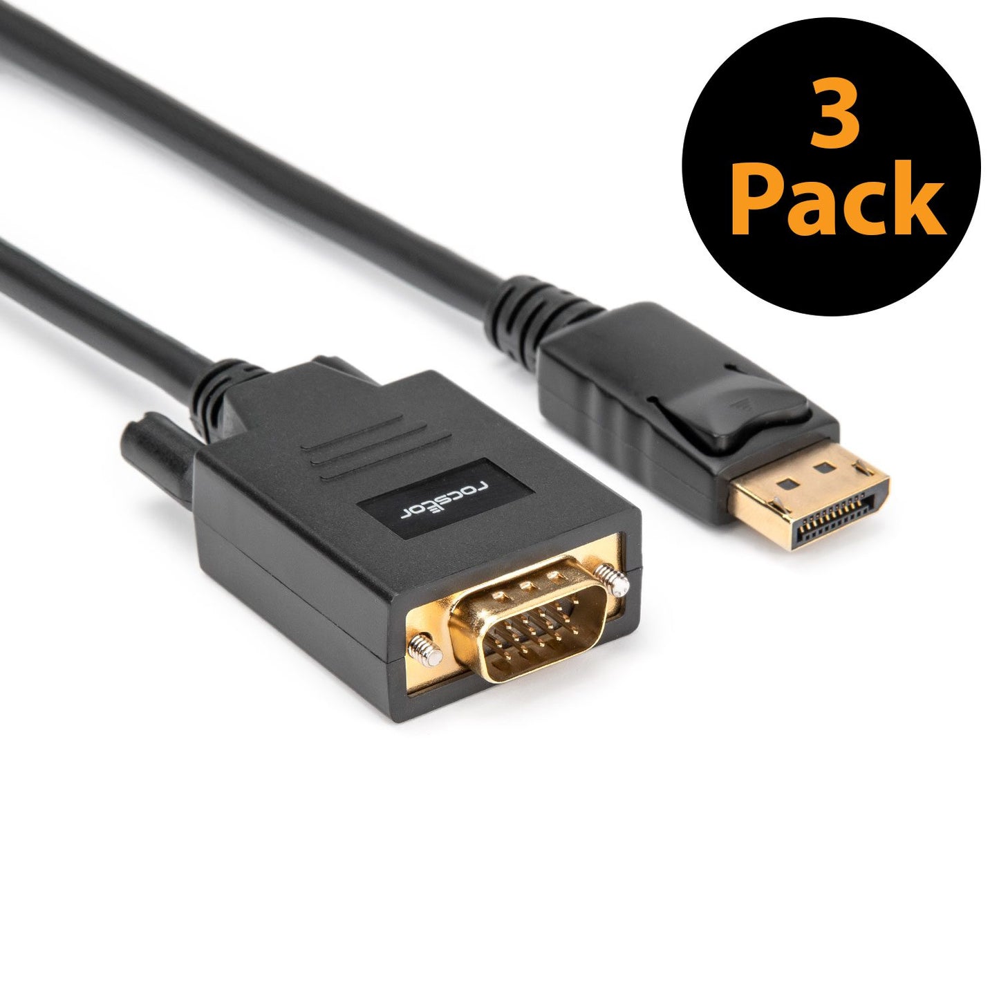 Y10A172-B1-3PK - Rocstor DISPLAYPORT TO VGA CABLE 6FT