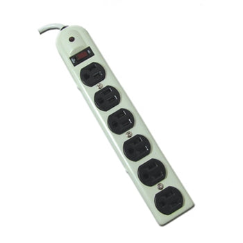 WSP-600F - Weltron 6 OUTLET POWER STRIP METAL 750J 6FT