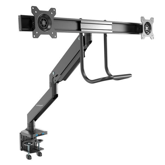 VESA 75X75/100X100MM HEAVY DUTY DESK MOUNT DUAL MONITOR ARM SUPPORTS 32IN DISPLA