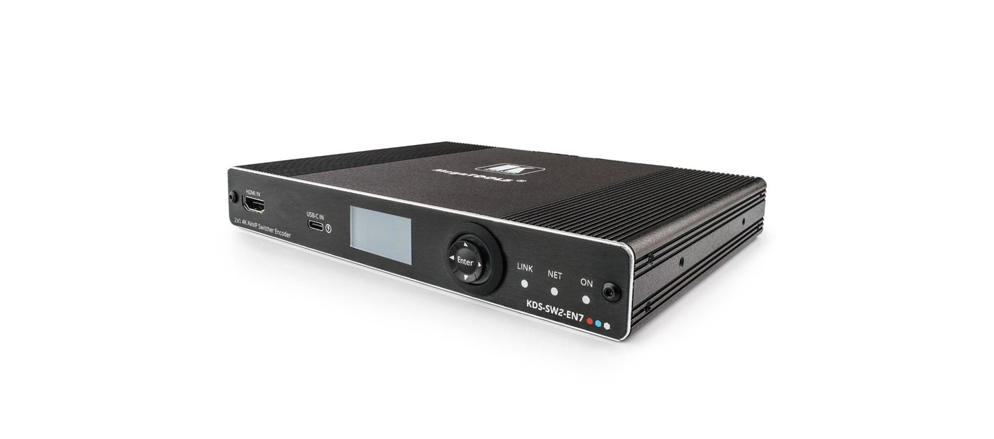 60-000990 - Kramer Electronics KDS-SW2-EN7. HIGHPERFORMANCE, HIGHLYSCALABLE, AVOIP AUTOSWITCH ENCODER WITH DANT