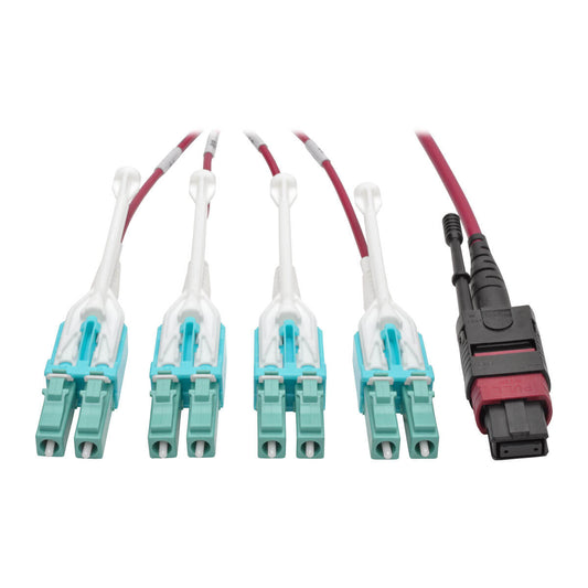 Tripp Lite N845-03M-8L-MG fiber optic cable 118.1" (3 m) MPO/MTP 8x LC CMP OM4 Black, Magenta, Turquoise