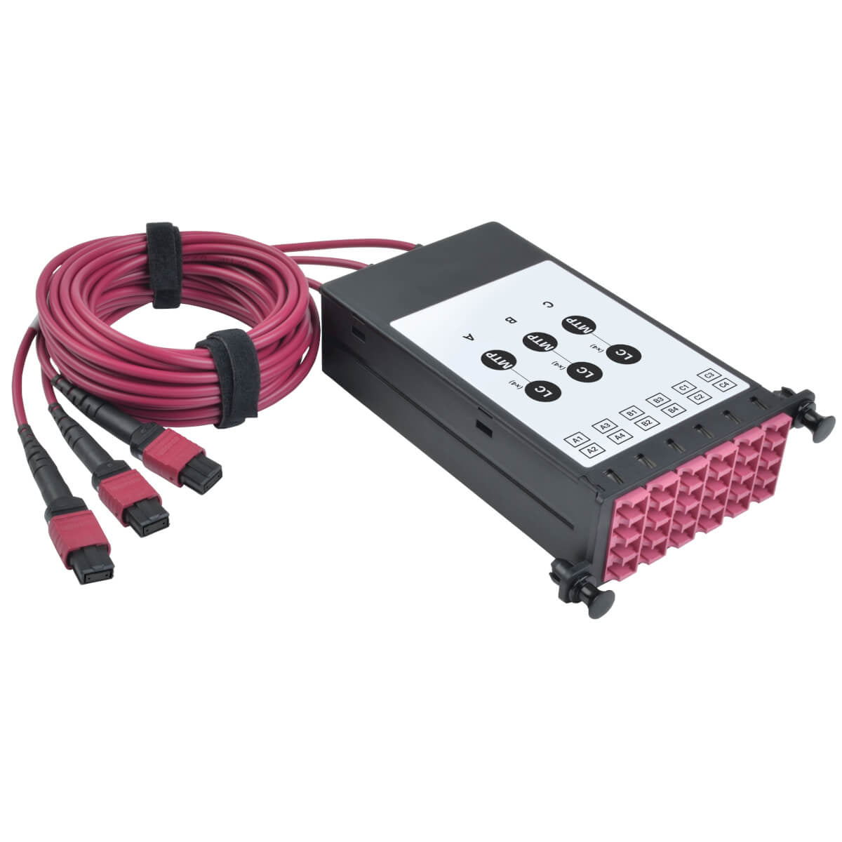 OM4 40 GB TO 10 GB FIBER OPTIC CASSETTE X3 MTP/MPO TO X12 LC DUP