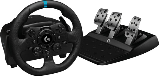 Logitech G G923 Black, Stainless steel USB 2.0 Steering wheel + Pedals PC, PlayStation 4, PlayStation 5